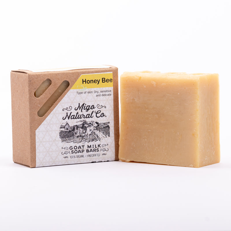 Honey Bee Soap — Raw Honey & Beeswax, Moisturising, Natural Antibacterial