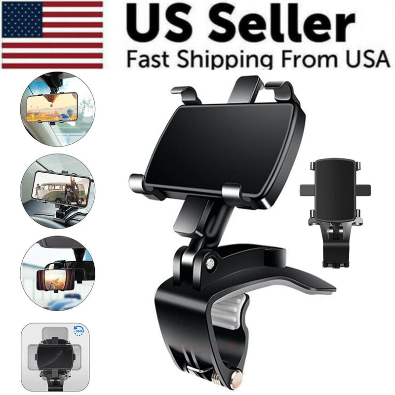 Universal Car Phone Mount — 360° Rotation, One-Hand Operation, Fits All Phones