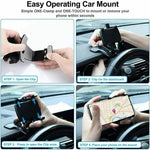Universal Car Phone Mount — 360° Rotation, One-Hand Operation, Fits All Phones