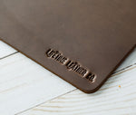 Premium Leather Mouse Pad — Non-Slip, Waterproof, Stitched Edges