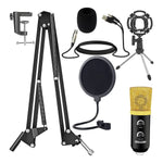 5Core Podcast Microphone Bundle — Condenser Mic, Arm, Shock Mount & Pop Filter