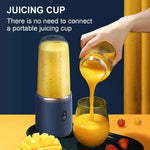 Portable USB Juice Blender — Twin Gear, 6 Blades, 15 Blends Per Charge