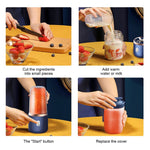 Portable USB Juice Blender — Twin Gear, 6 Blades, 15 Blends Per Charge