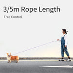 Retractable LED Dog Leash — Safe Night Walks, One-Button Lock, Tangle-Free
