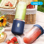 Portable USB Juice Blender — Twin Gear, 6 Blades, 15 Blends Per Charge