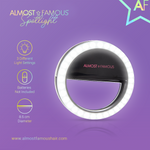 Spotlight Selfie Ring Light — Clip-On, 3 Color Modes, 10 Brightness Levels