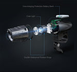 USB Rechargeable Bike Light Set — Front & Rear LED, 4 Modes, Weatherproof