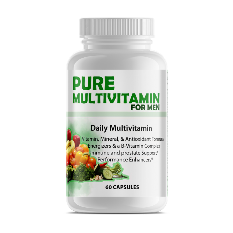 Pure Multi-Vitamins for Men — Energy, Testosterone, Muscle & Immune Support