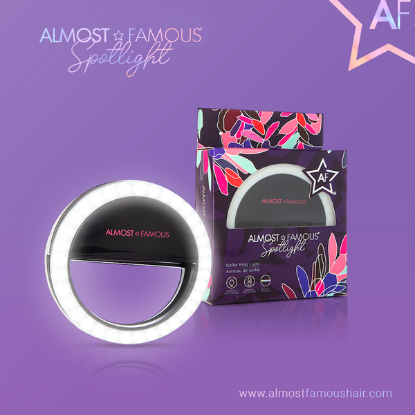 Spotlight Selfie Ring Light — Clip-On, 3 Color Modes, 10 Brightness Levels