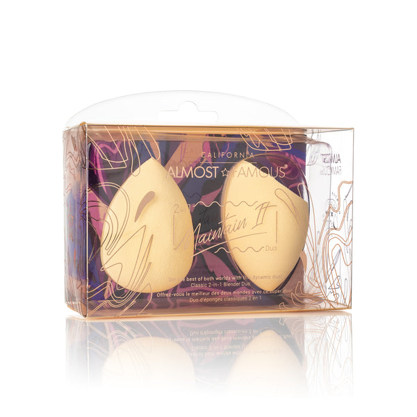 HQ Makeup Blender Sponge 2-Pack — Latex-Free, Airbrushed Finish, Wet or Dry