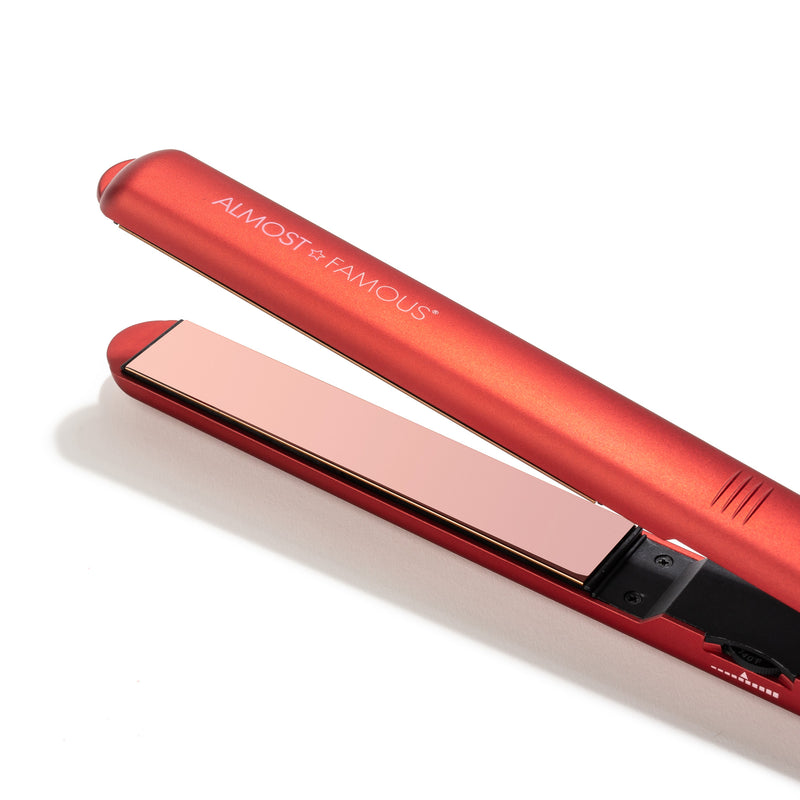 MaxLength Flat Iron — Rose Gold Titanium Plates, 450°F, Dual Voltage