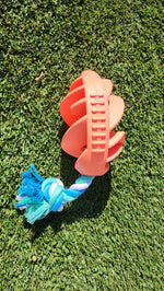 Rubber Football Dog Chew Toy with Tug Rope — Durable, Non-Toxic