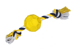 Rubber Soccer Ball Dog Toy with Tug Rope — Durable, Non-Toxic, All Breeds