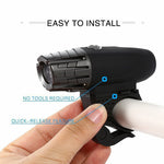 USB Rechargeable Bike Light Set — Front & Rear LED, 4 Modes, Weatherproof