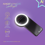 Spotlight Selfie Ring Light — Clip-On, 3 Color Modes, 10 Brightness Levels