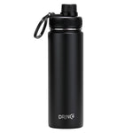 DRINCO® 22oz Stainless Steel Sport Bottle — Stays Cold 24H, Leak-Proof