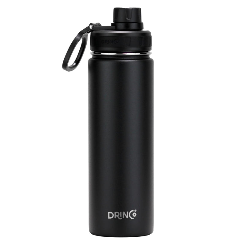 DRINCO® 22oz Stainless Steel Sport Bottle — Stays Cold 24H, Leak-Proof