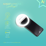 Spotlight Selfie Ring Light — Clip-On, 3 Color Modes, 10 Brightness Levels