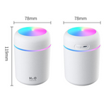 Portable USB Humidifier & Aroma Diffuser — Whisper-Quiet with LED Night Light