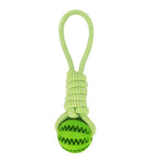 Durable Rubber Ball Dog Toy with Cotton Rope — Chew-Proof, Non-Toxic